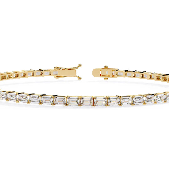 Smeralda Emerald Tennis Bracelet - round brilliant diamond bracelet - in 18ct rose gold - hand-made in Byron Bay Hinterland, Australia by Lucano Fine Jewellery