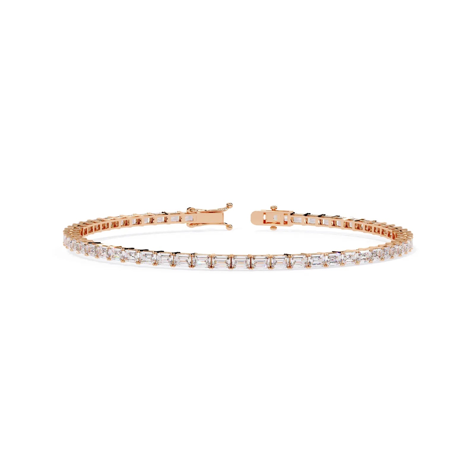 Smeralda Emerald Tennis Bracelet - round brilliant diamond bracelet - in 9ct white gold - hand-made in Byron Bay Hinterland, Australia by Lucano Fine Jewellery