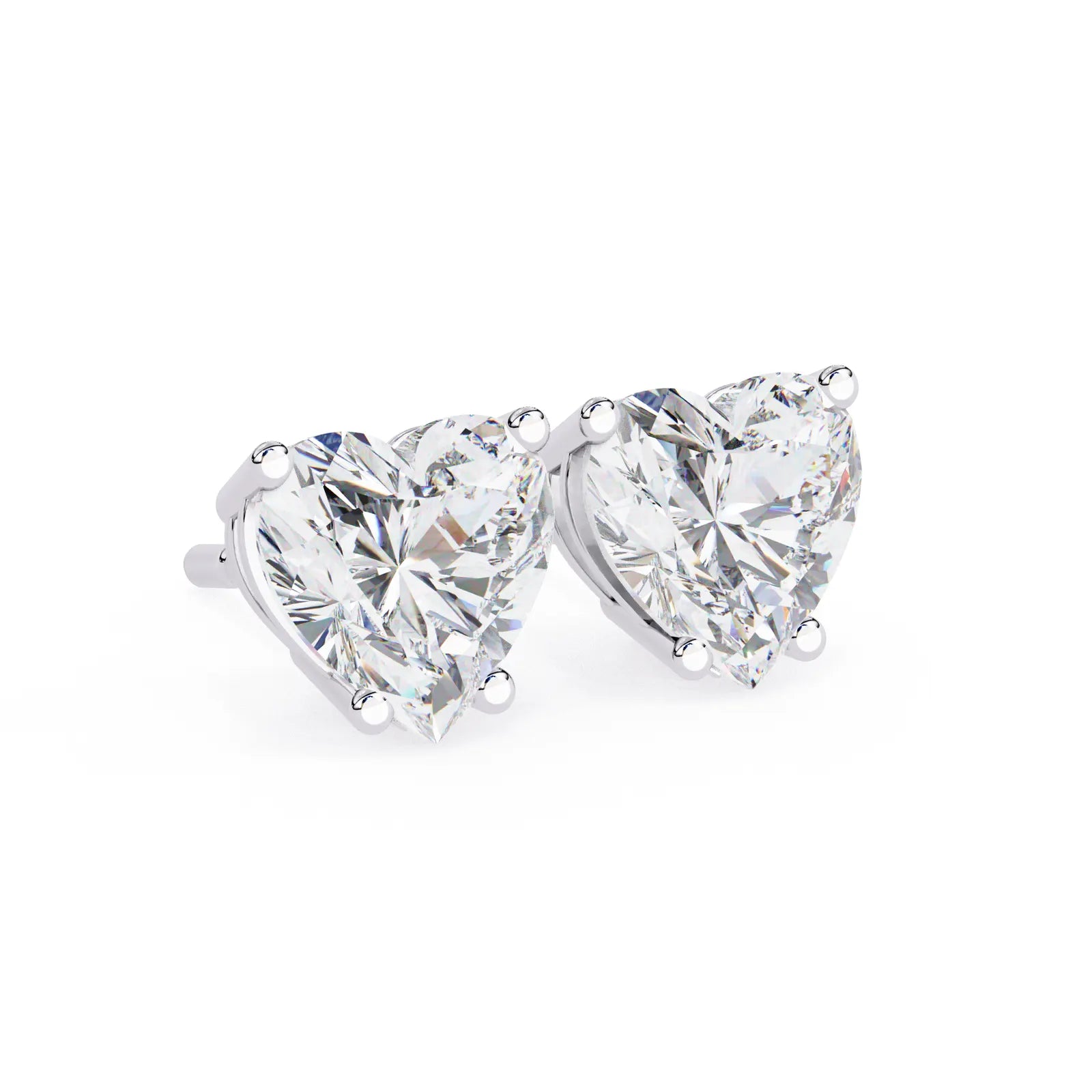 Cuore Heart Solitaire Studs - heart-cut diamond earrings - in 9ct yellow gold - hand-made in Byron Bay Hinterland, Australia by Lucano Fine Jewellery