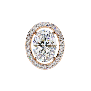 Ovalia Halo Studs - oval-cut diamond earrings - in 18ct rose gold - hand-made in Byron Bay Hinterland, Australia by Lucano Fine Jewellery