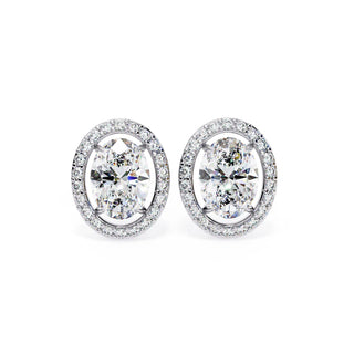 Ovalia Halo Studs - oval-cut diamond earrings - in 9ct yellow gold - hand-made in Byron Bay Hinterland, Australia by Lucano Fine Jewellery