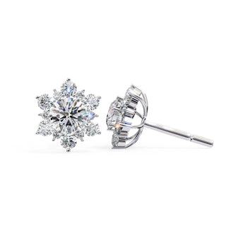 Stella Cluster Studs - round brilliant diamond earrings - in 9ct rose gold - hand-made in Byron Bay Hinterland, Australia by Lucano Fine Jewellery