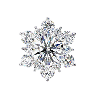 Stella Cluster Studs - round brilliant diamond earrings - front view - hand-made in Byron Bay Hinterland, Australia by Lucano Fine Jewellery