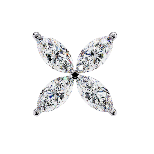 Quattro Petali Studs - marquise-cut diamond earrings - in 9ct rose gold - hand-made in Byron Bay Hinterland, Australia by Lucano Fine Jewellery
