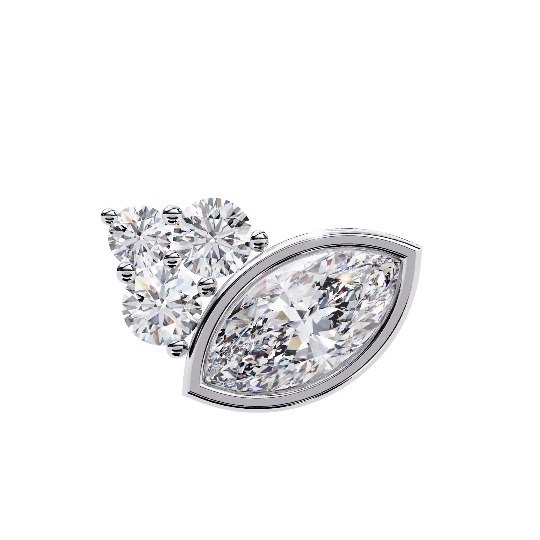 Ariete Marquise Studs - marquise-cut diamond earrings - in 9ct rose gold - hand-made in Byron Bay Hinterland, Australia by Lucano Fine Jewellery