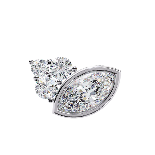 Ariete Marquise Studs - marquise-cut diamond earrings - in 9ct rose gold - hand-made in Byron Bay Hinterland, Australia by Lucano Fine Jewellery