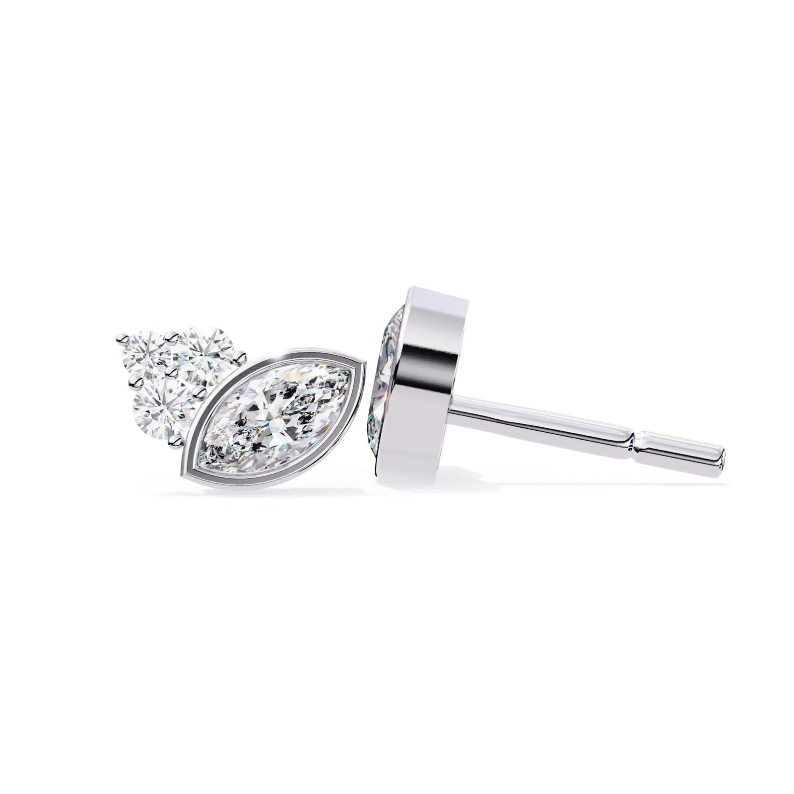 Ariete Marquise Studs - marquise-cut diamond earrings - in 18ct rose gold - hand-made in Byron Bay Hinterland, Australia by Lucano Fine Jewellery