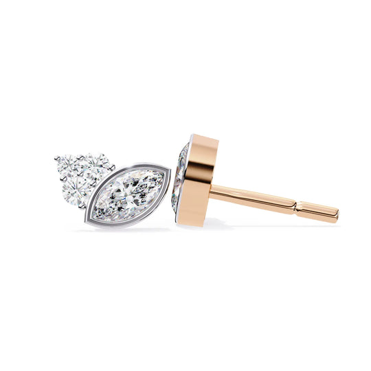 Ariete Marquise Studs - marquise-cut diamond earrings - platinum finish - hand-made in Byron Bay Hinterland, Australia by Lucano Fine Jewellery