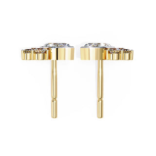 Ariete Marquise Studs - marquise-cut diamond earrings - three-quarter view - hand-made in Byron Bay Hinterland, Australia by Lucano Fine Jewellery
