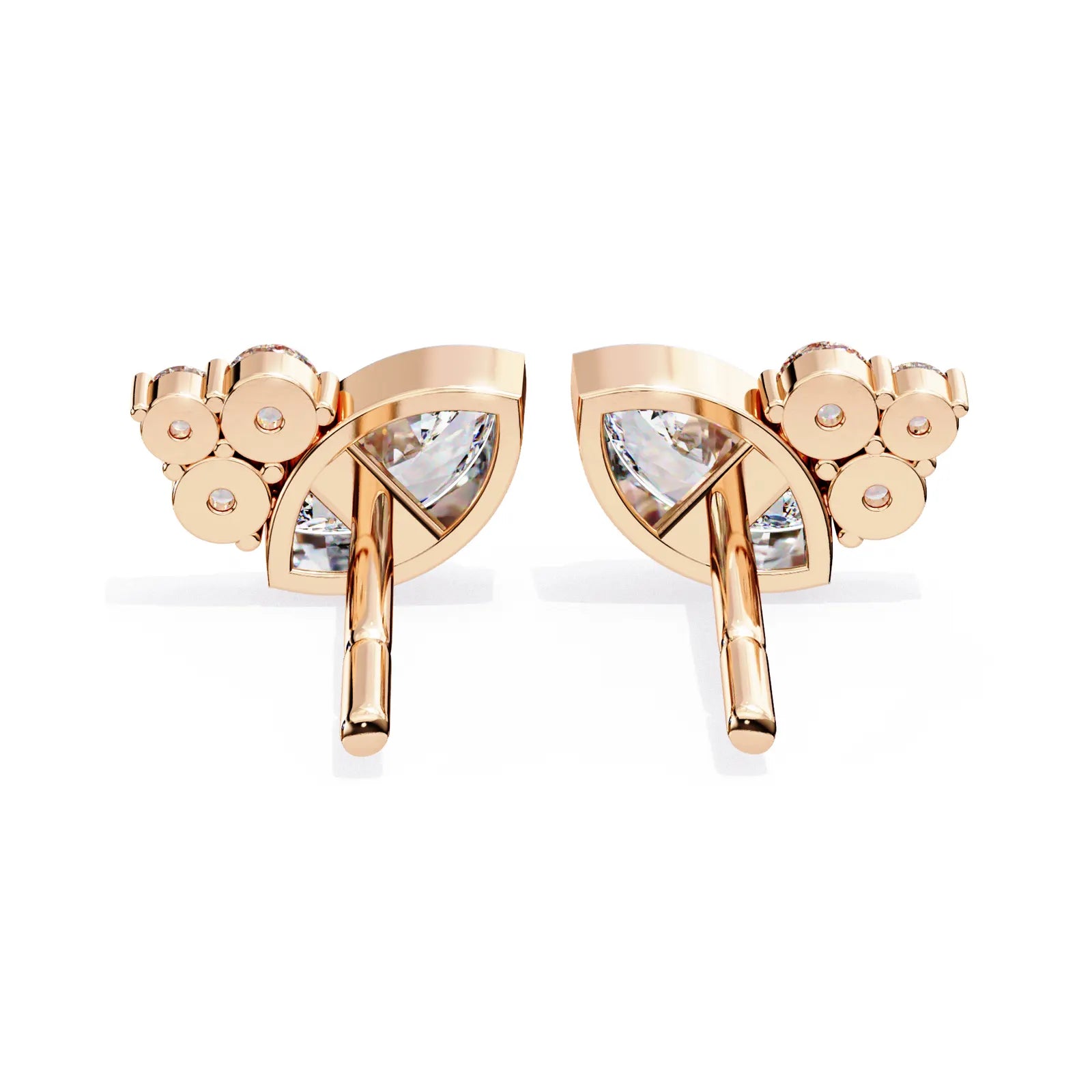 Ariete Marquise Studs - marquise-cut diamond earrings - detail close-up - hand-made in Byron Bay Hinterland, Australia by Lucano Fine Jewellery