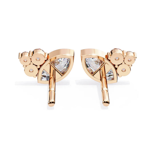 Ariete Marquise Studs - marquise-cut diamond earrings - detail close-up - hand-made in Byron Bay Hinterland, Australia by Lucano Fine Jewellery