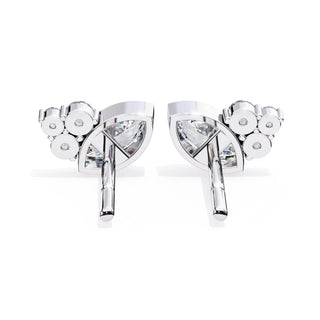 Ariete Marquise Studs - marquise-cut diamond earrings - top view - hand-made in Byron Bay Hinterland, Australia by Lucano Fine Jewellery