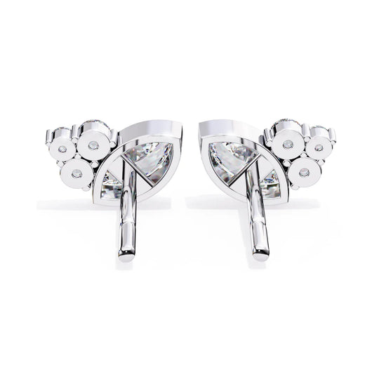 Ariete Marquise Studs - marquise-cut diamond earrings - top view - hand-made in Byron Bay Hinterland, Australia by Lucano Fine Jewellery