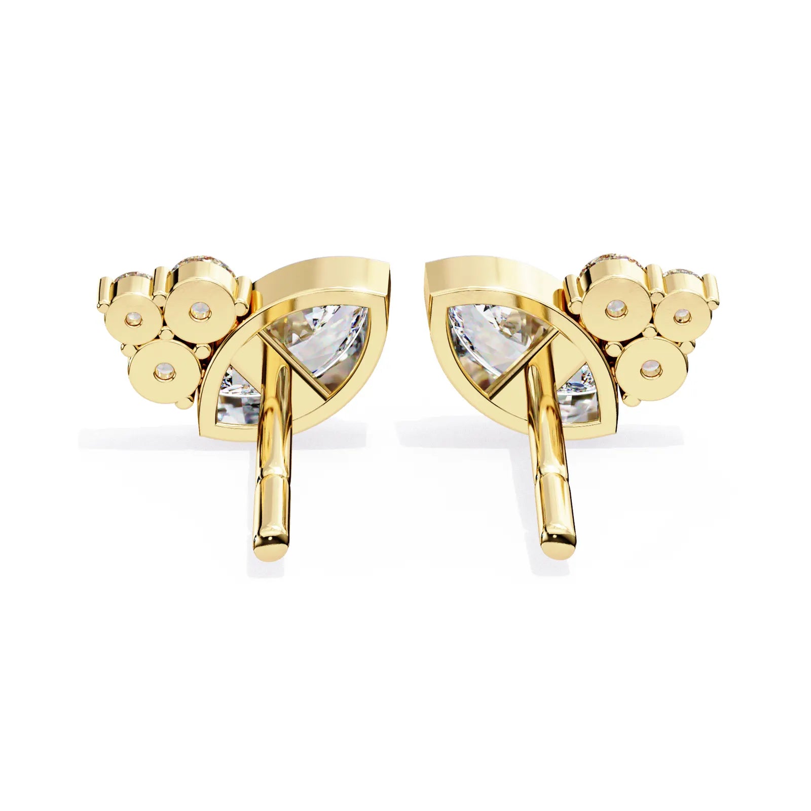 Ariete Marquise Studs - marquise-cut diamond earrings - in 9ct yellow gold - hand-made in Byron Bay Hinterland, Australia by Lucano Fine Jewellery