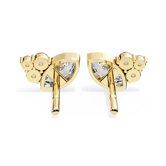 Ariete Marquise Studs - marquise-cut diamond earrings - in 9ct yellow gold - hand-made in Byron Bay Hinterland, Australia by Lucano Fine Jewellery