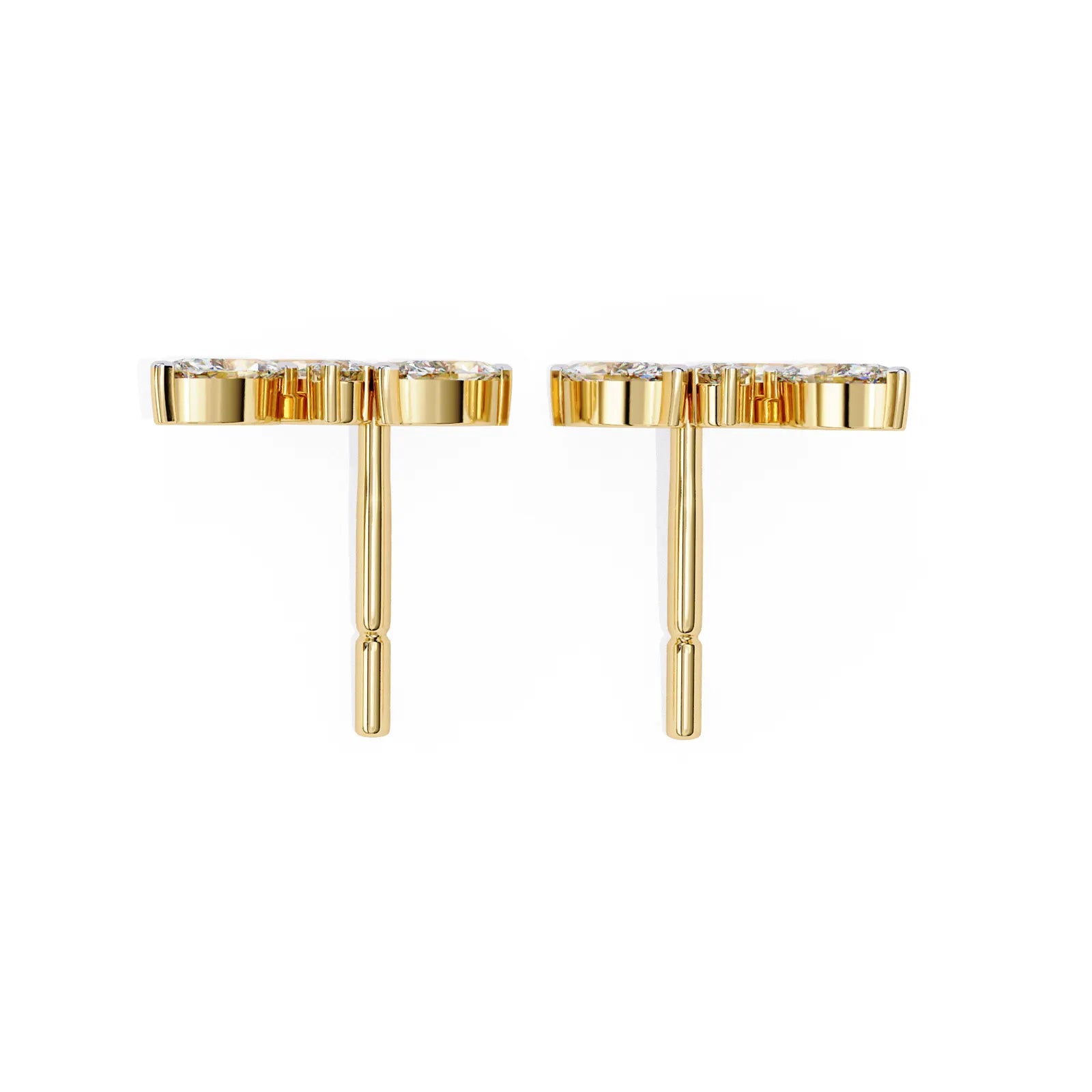 Corona Climber Earrings - marquise-cut diamond earrings - in 9ct yellow gold - hand-made in Byron Bay Hinterland, Australia by Lucano Fine Jewellery