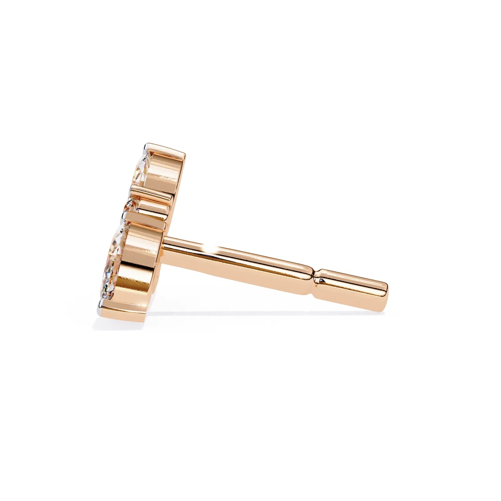 Corona Climber Earrings - marquise-cut diamond earrings - in 18ct yellow gold - hand-made in Byron Bay Hinterland, Australia by Lucano Fine Jewellery