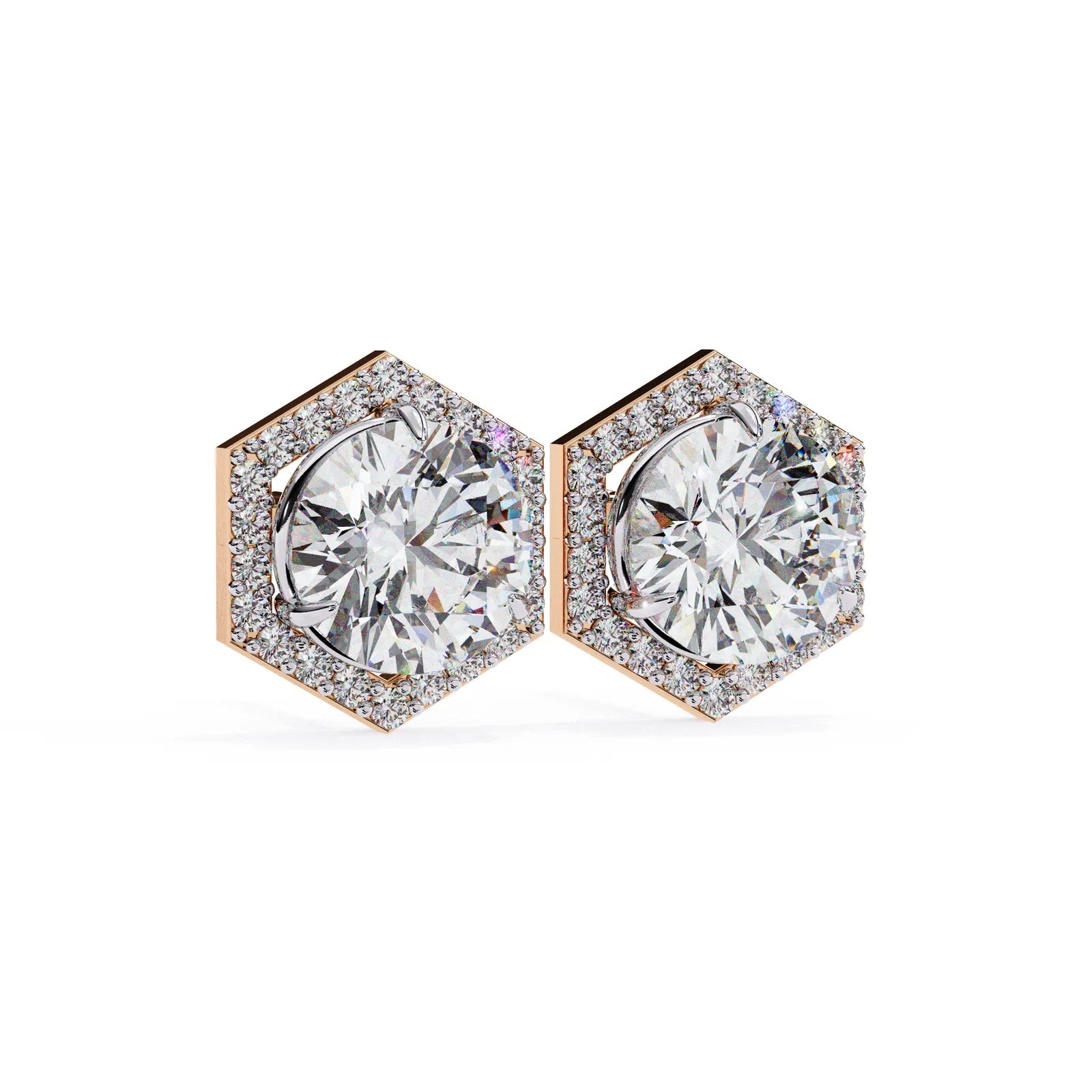 Cuscino Cushion Halo Studs - round brilliant diamond earrings - in 9ct white gold - hand-made in Byron Bay Hinterland, Australia by Lucano Fine Jewellery