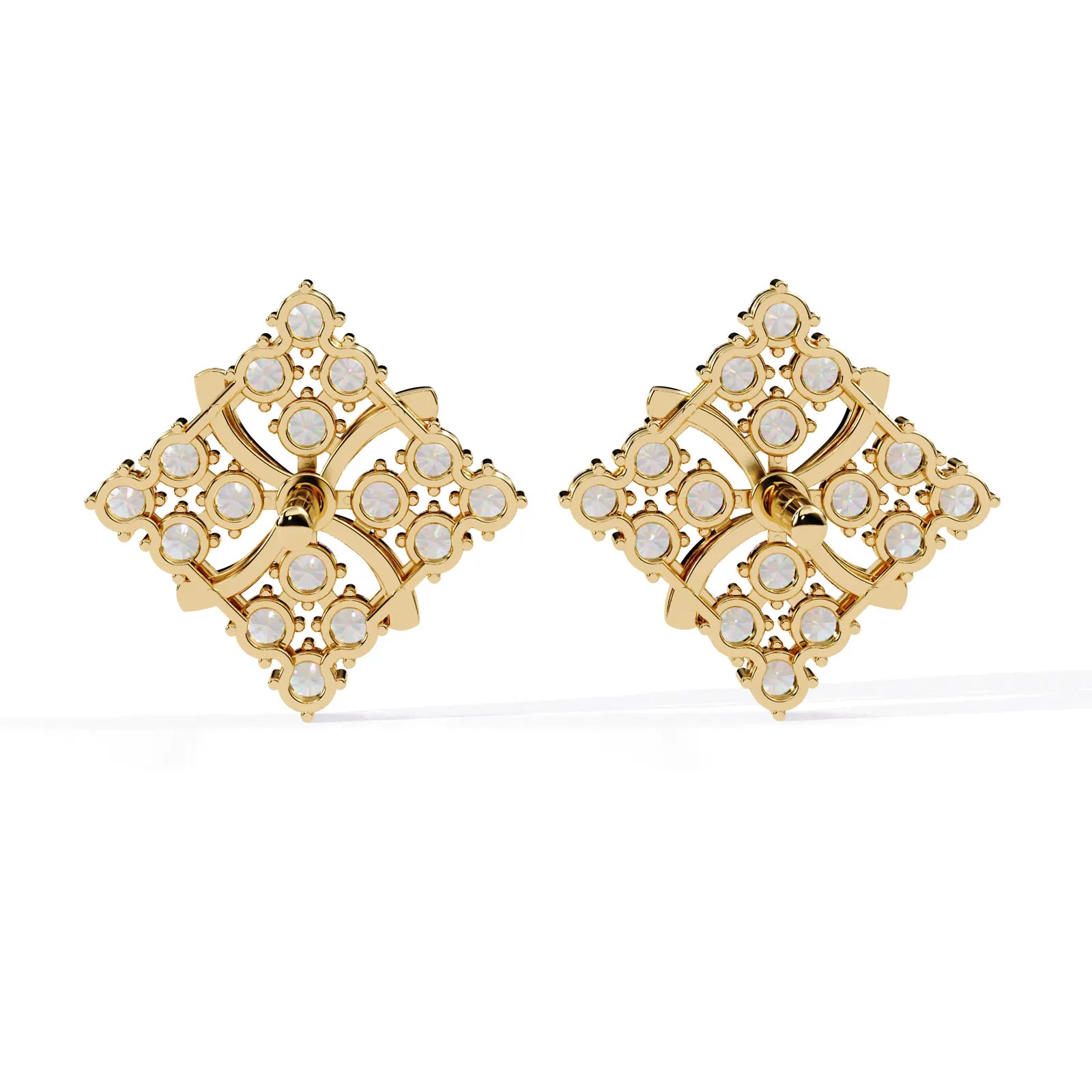 Floralia Cluster Studs - round brilliant diamond earrings - in 18ct rose gold - hand-made in Byron Bay Hinterland, Australia by Lucano Fine Jewellery
