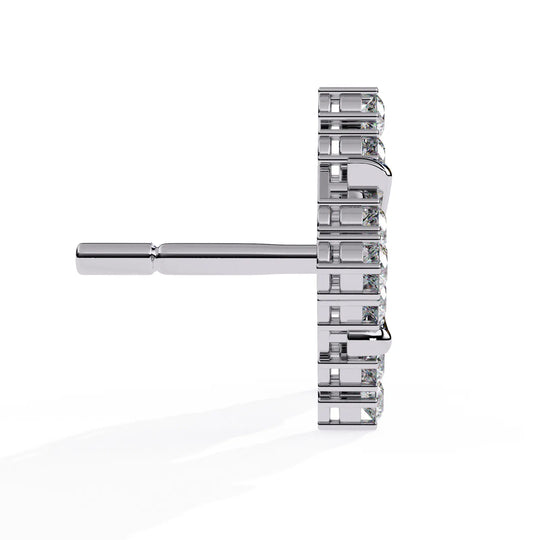 Floralia Cluster Studs - round brilliant diamond earrings - in 9ct white gold - hand-made in Byron Bay Hinterland, Australia by Lucano Fine Jewellery