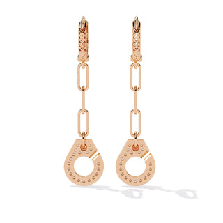 Cordella Drop Earrings - round brilliant diamond earrings - angled view - hand-made in Byron Bay Hinterland, Australia by Lucano Fine Jewellery