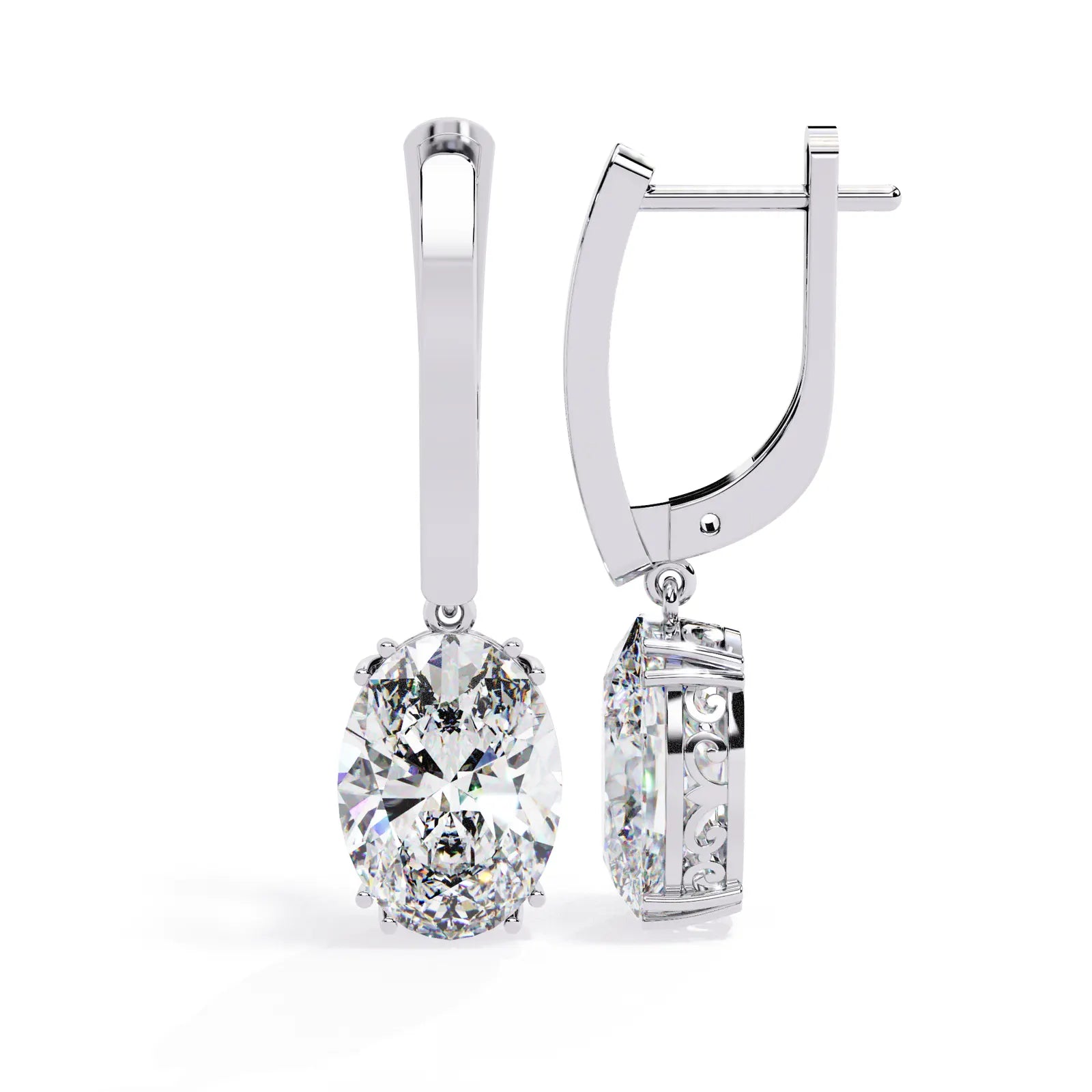 Ovalia Drop Earrings - oval-cut diamond earrings - in 18ct rose gold - hand-made in Byron Bay Hinterland, Australia by Lucano Fine Jewellery