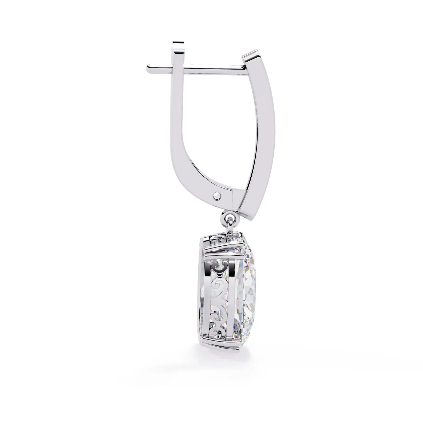 Ovalia Drop Earrings - oval-cut diamond earrings - top view - hand-made in Byron Bay Hinterland, Australia by Lucano Fine Jewellery
