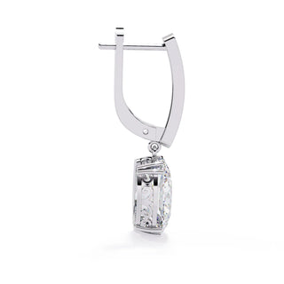 Ovalia Drop Earrings - oval-cut diamond earrings - top view - hand-made in Byron Bay Hinterland, Australia by Lucano Fine Jewellery