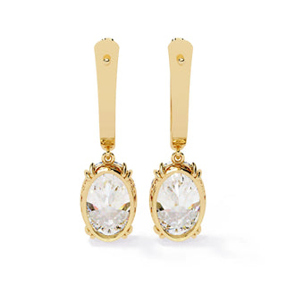 Ovalia Drop Earrings - oval-cut diamond earrings - in 9ct white gold - hand-made in Byron Bay Hinterland, Australia by Lucano Fine Jewellery