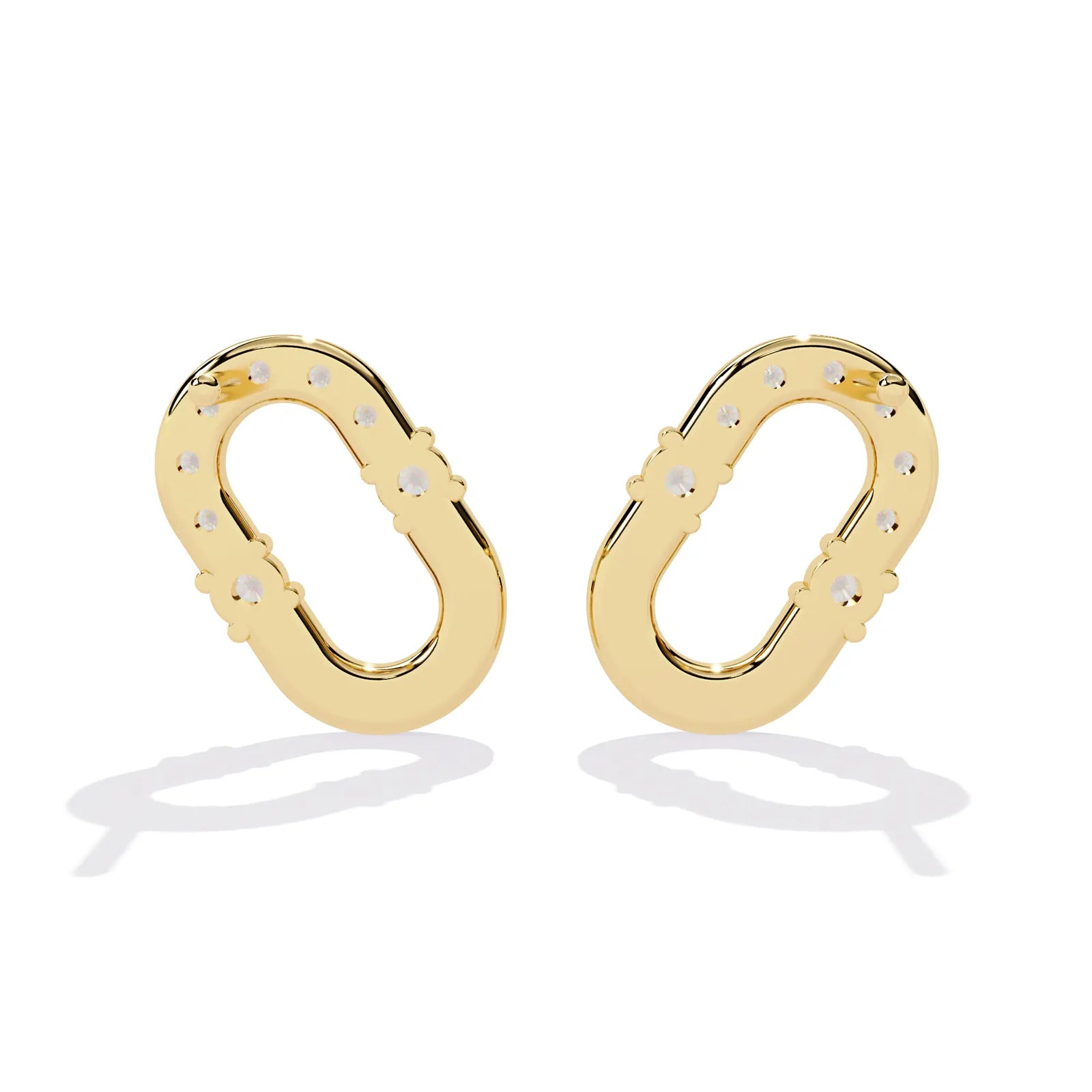 Anellino Pavé Studs - round brilliant diamond earrings - in 18ct white gold - hand-made in Byron Bay Hinterland, Australia by Lucano Fine Jewellery