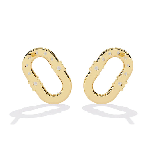 Anellino Pavé Studs - round brilliant diamond earrings - in 18ct white gold - hand-made in Byron Bay Hinterland, Australia by Lucano Fine Jewellery