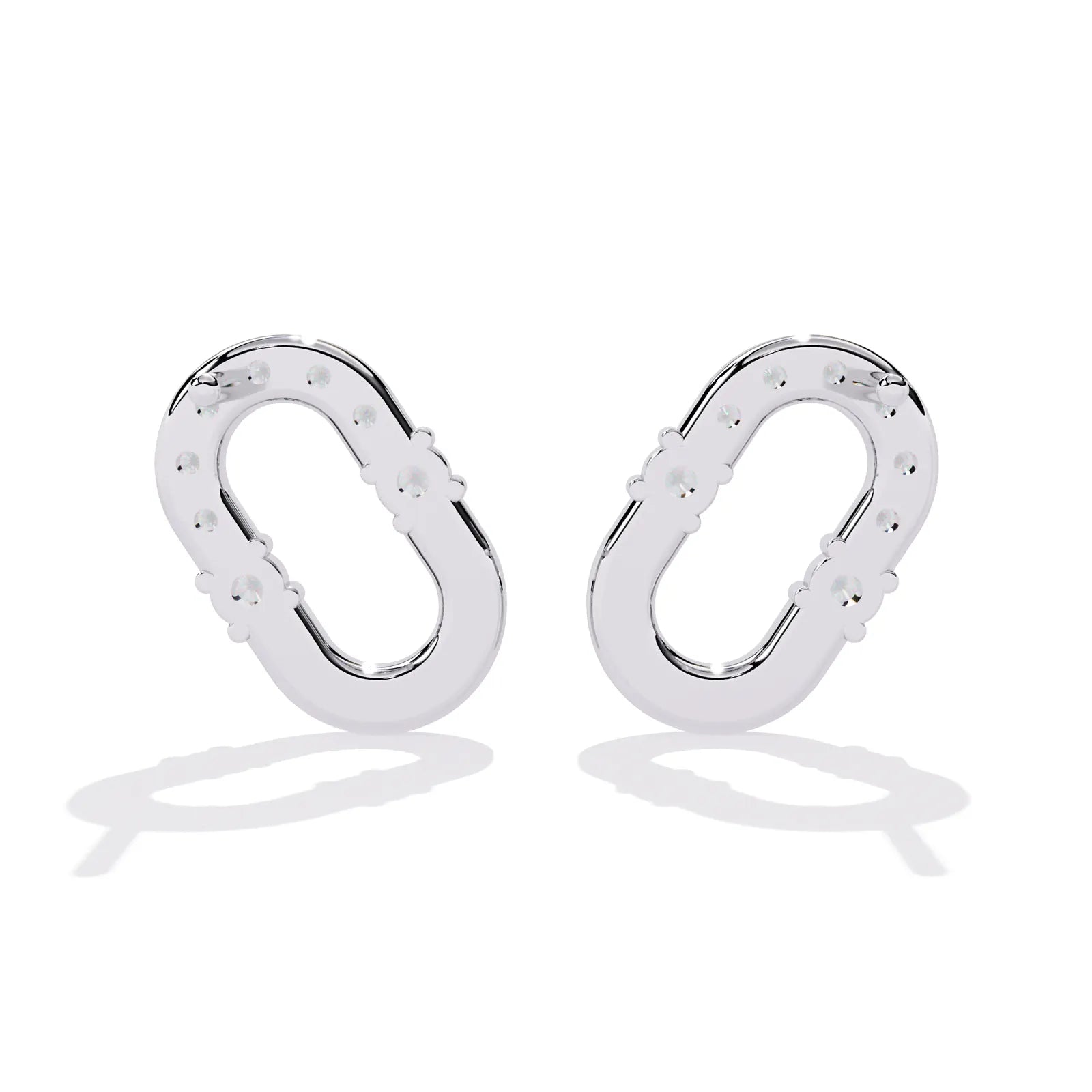 Anellino Pavé Studs - round brilliant diamond earrings - in 18ct yellow gold - hand-made in Byron Bay Hinterland, Australia by Lucano Fine Jewellery