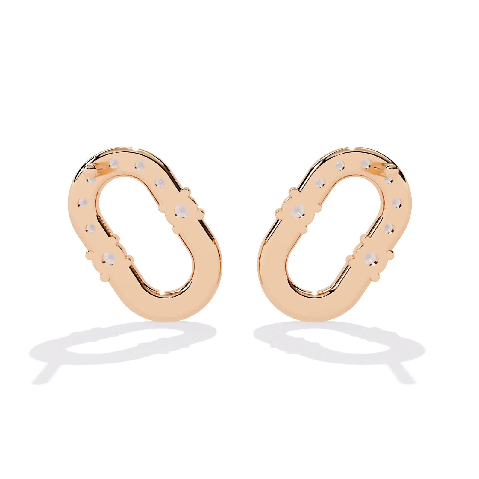 Anellino Pavé Studs - round brilliant diamond earrings - in 9ct white gold - hand-made in Byron Bay Hinterland, Australia by Lucano Fine Jewellery