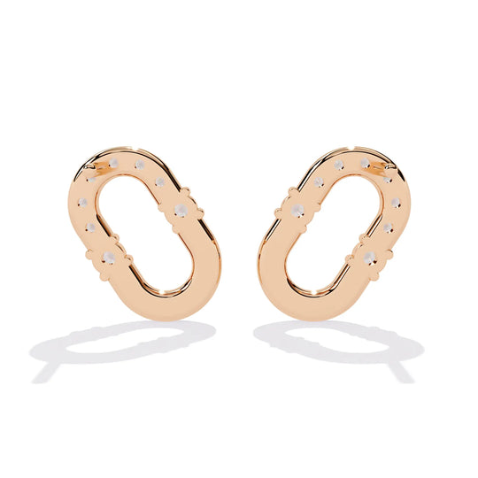 Anellino Pavé Studs - round brilliant diamond earrings - in 9ct white gold - hand-made in Byron Bay Hinterland, Australia by Lucano Fine Jewellery