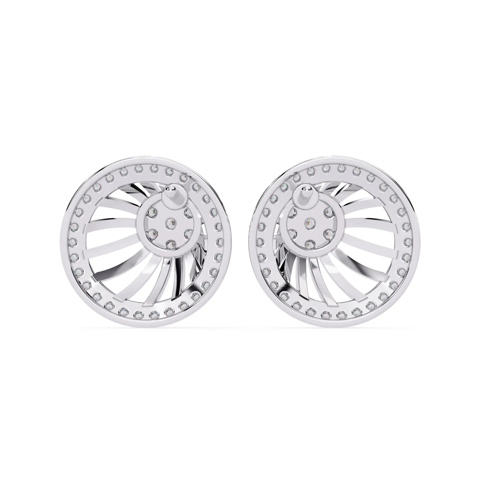 Soleil Sun Studs - round brilliant diamond earrings - in 18ct rose gold - hand-made in Byron Bay Hinterland, Australia by Lucano Fine Jewellery