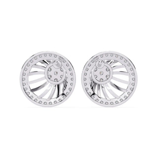 Soleil Sun Studs - round brilliant diamond earrings - in 18ct rose gold - hand-made in Byron Bay Hinterland, Australia by Lucano Fine Jewellery
