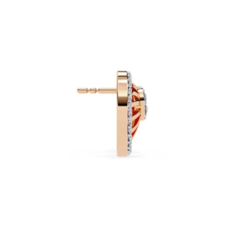 Soleil Sun Studs - round brilliant diamond earrings - in 18ct yellow gold - hand-made in Byron Bay Hinterland, Australia by Lucano Fine Jewellery