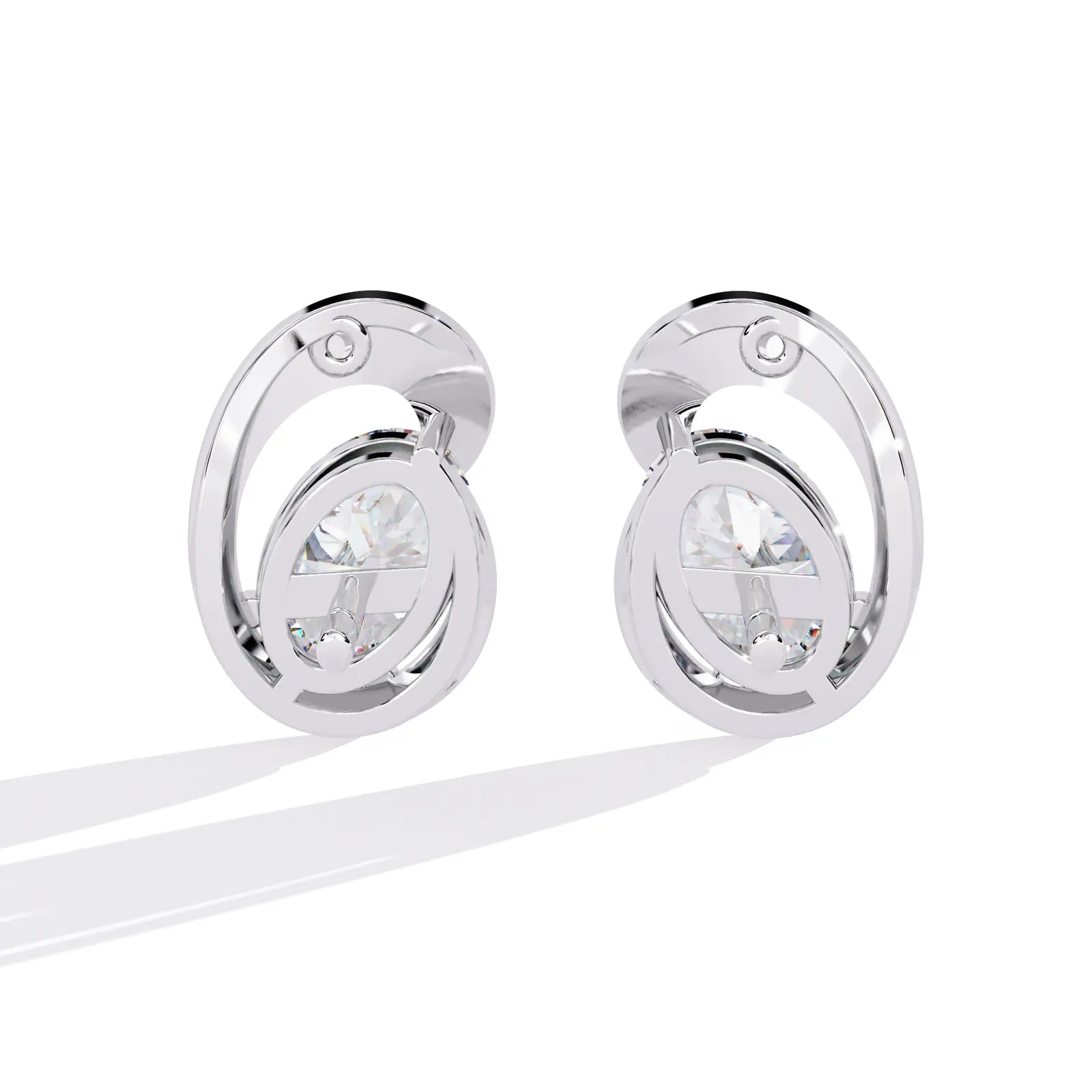Luna Oval Studs - oval-cut diamond earrings - in 9ct rose gold - hand-made in Byron Bay Hinterland, Australia by Lucano Fine Jewellery