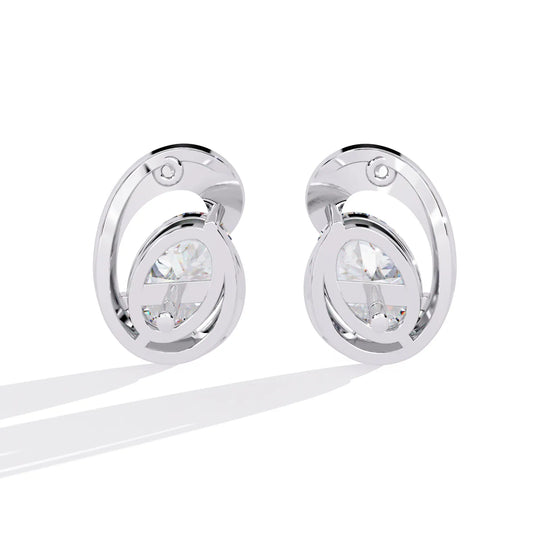 Luna Oval Studs - oval-cut diamond earrings - in 9ct rose gold - hand-made in Byron Bay Hinterland, Australia by Lucano Fine Jewellery