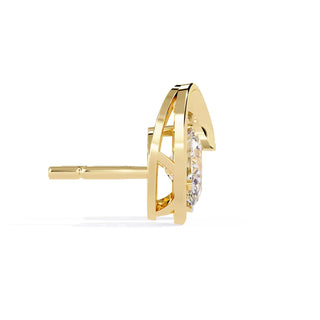 Luna Oval Studs - oval-cut diamond earrings - in 9ct yellow gold - hand-made in Byron Bay Hinterland, Australia by Lucano Fine Jewellery