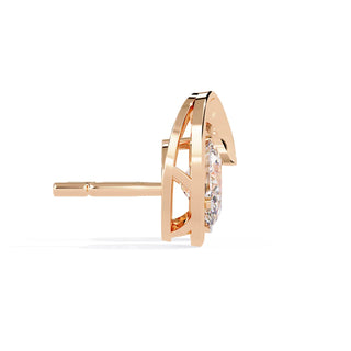 Luna Oval Studs - oval-cut diamond earrings - in 9ct white gold - hand-made in Byron Bay Hinterland, Australia by Lucano Fine Jewellery