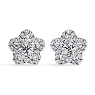 Fiore di Stella Studs - round brilliant diamond earrings - in 9ct yellow gold - hand-made in Byron Bay Hinterland, Australia by Lucano Fine Jewellery
