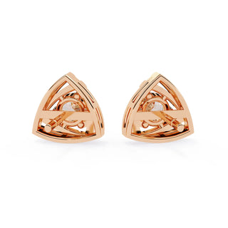 Trinacria Studs - round brilliant diamond earrings - in 18ct yellow gold - hand-made in Byron Bay Hinterland, Australia by Lucano Fine Jewellery