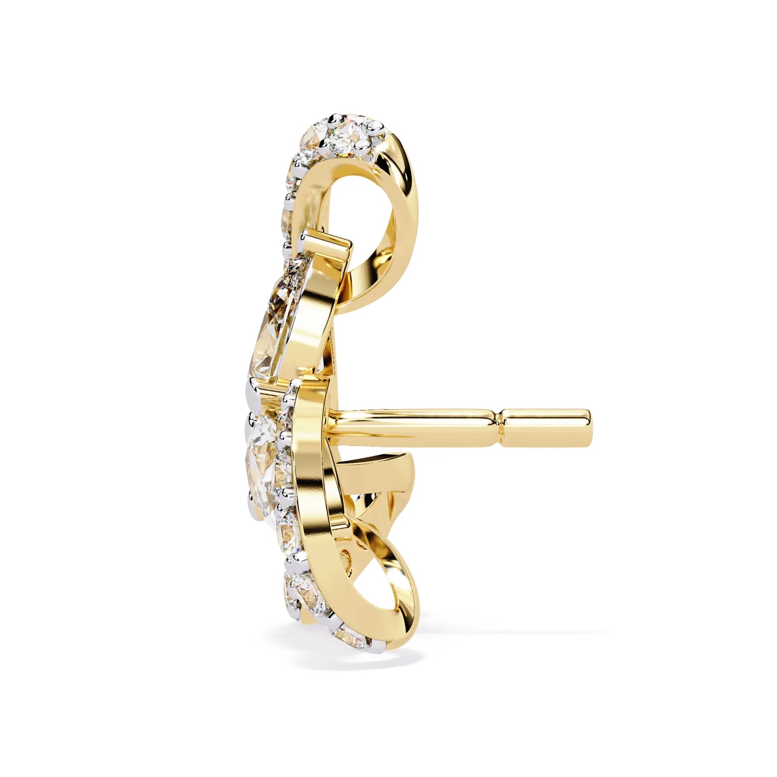 Petalo Pear Climbers - pear-cut diamond earrings - in 18ct white gold - hand-made in Byron Bay Hinterland, Australia by Lucano Fine Jewellery