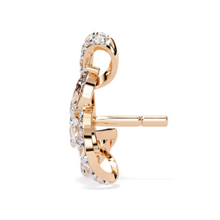 Petalo Pear Climbers - pear-cut diamond earrings - in 9ct rose gold - hand-made in Byron Bay Hinterland, Australia by Lucano Fine Jewellery