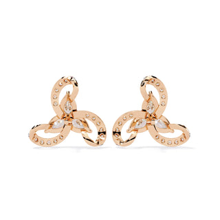 Petalo Pear Climbers - pear-cut diamond earrings - in 9ct yellow gold - hand-made in Byron Bay Hinterland, Australia by Lucano Fine Jewellery