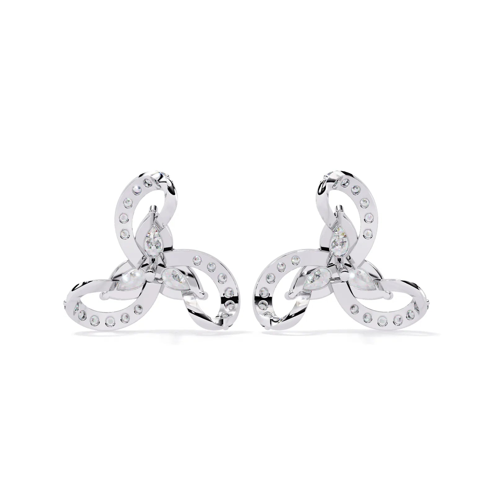 Petalo Pear Climbers - pear-cut diamond earrings - in 18ct yellow gold - hand-made in Byron Bay Hinterland, Australia by Lucano Fine Jewellery