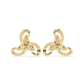 Petalo Pear Climbers - pear-cut diamond earrings - in 9ct white gold - hand-made in Byron Bay Hinterland, Australia by Lucano Fine Jewellery