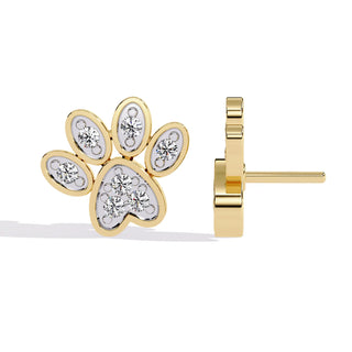 Zampa Petite Studs - round brilliant diamond earrings - in 9ct rose gold - hand-made in Byron Bay Hinterland, Australia by Lucano Fine Jewellery