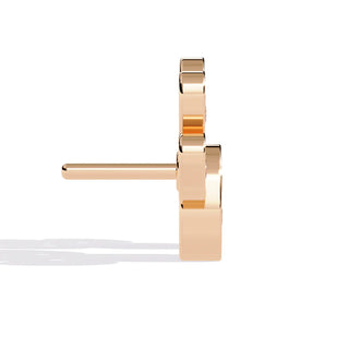 Zampa Petite Studs - round brilliant diamond earrings - front view - hand-made in Byron Bay Hinterland, Australia by Lucano Fine Jewellery